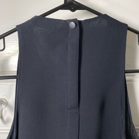 ALC | Silk Studded V-Neck Tank Top Blouse in Black Sz 2 - Picture 9 of 13